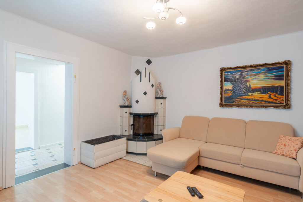 Wohnzimmer mit Kaminofen