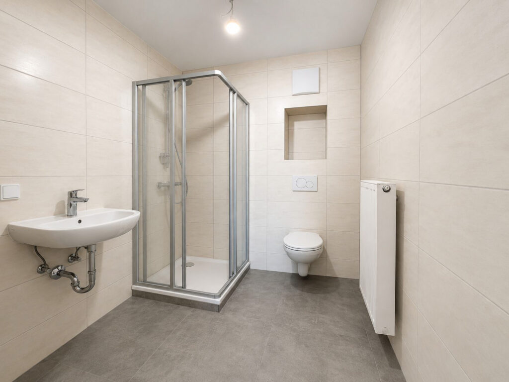 Neues Duschbad der sanierten Wohnung