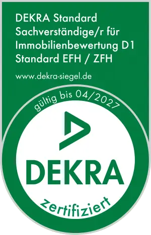 DEKRA-Siegel: zertifizierte Sachverständige für Immobilienbewertung D1